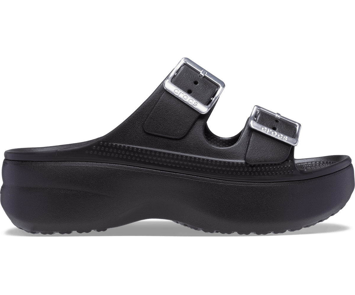 Women's Saturday Platform Metallic Buckle Sandal - Black / Silver